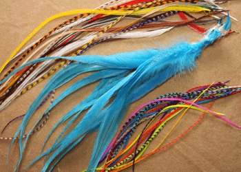 Bulk Thin Rooster Feathers Cree Golden Olive Hair Feathers or